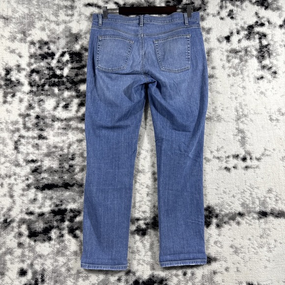 Eileen Fisher Jeans Womens Size 34x27 Light Wash Destroyed Organic Cotton Stretc - Picture 2 of 13